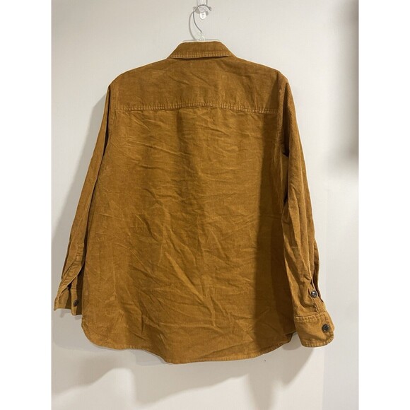 J. Crew Women’s Corduroy Button Up Camel Tan Shirt Shacket Jacket Size MED - Picture 5 of 6